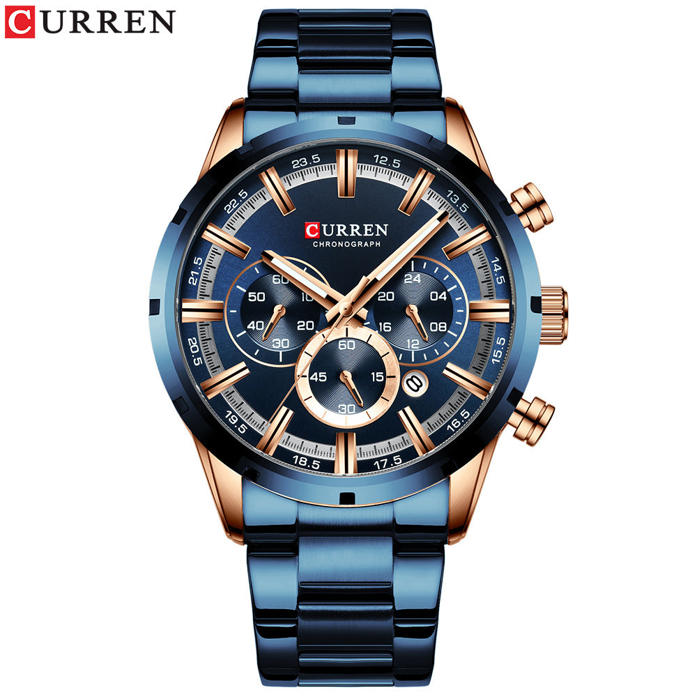 Reloj CURREN 8355 Hombre — Multifuncional, Resistente al Agua